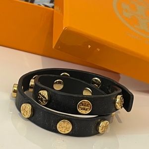 TORY BURCH Leather Wrap Bracelet